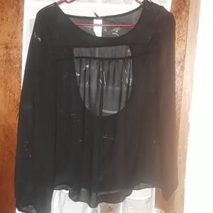 Black see thru  top